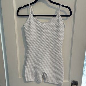 Booty by Brabants White Textured Romper/ onesie